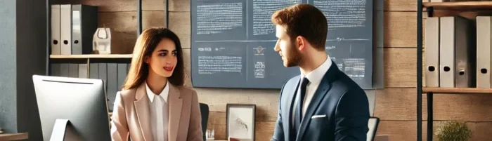 Equipo de Balaguer & Gutiérrez en su oficina privada en Mallorca, trabajando en asesoramiento de seguros y consultoría