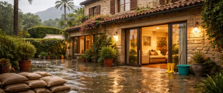 Tormentas, lluvias intensas y daños en viviendas: revisa tu seguro de hogar antes de que sea tarde Vivienda en Palma tras una lluvia intensa con daños visibles en terraza